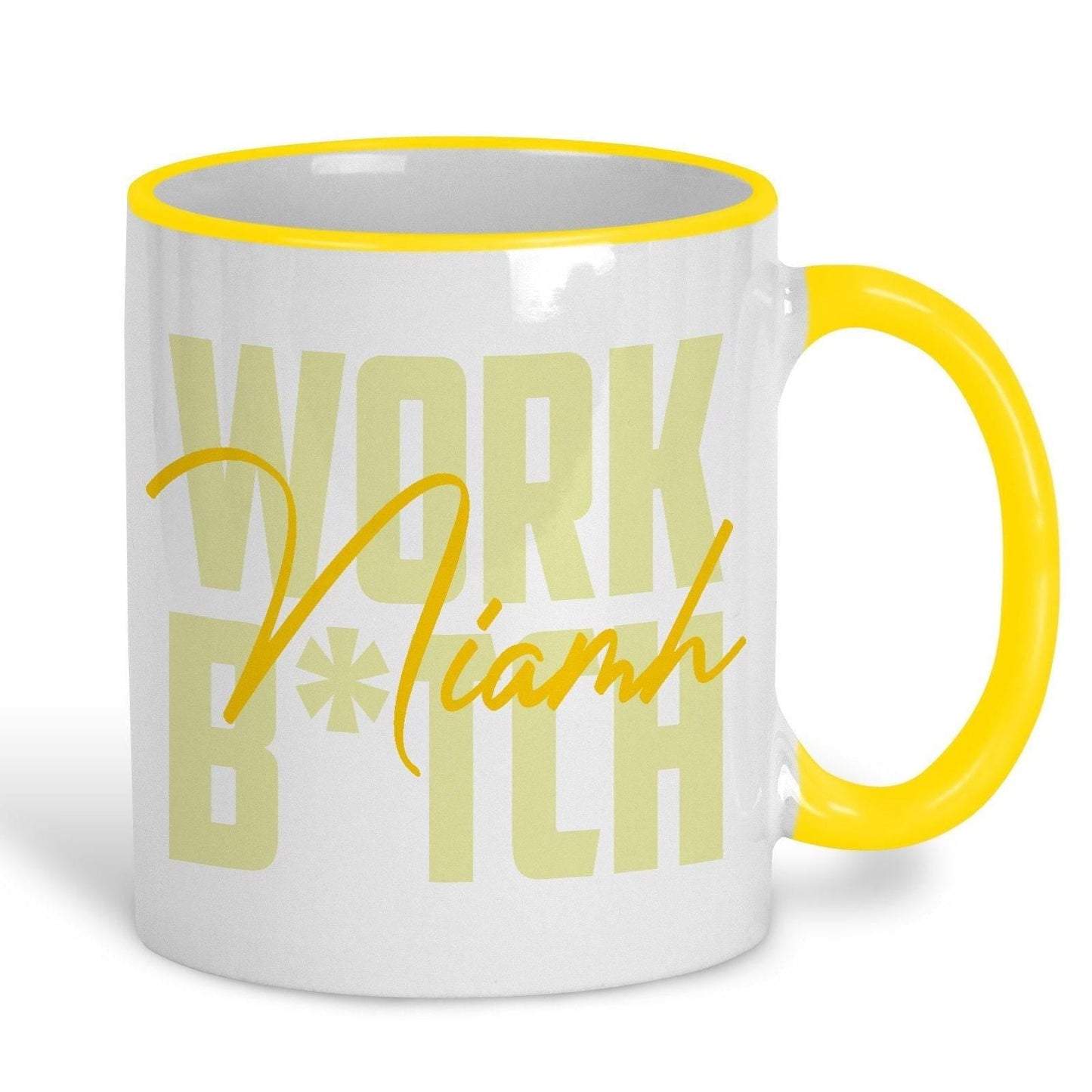Work B*tch Britney Spears Quote Personalised Mug Gift Y2K Colourful Pastel Gift Work Bitch