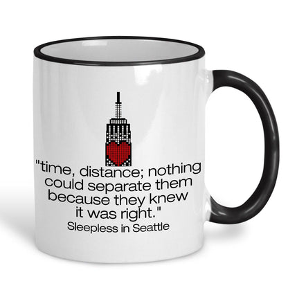 Sleepless In Seattle Long Distance Love Valentine's Day Girlfriend Boyfriend Mug