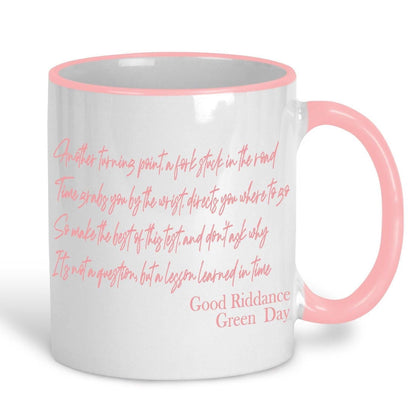 Green Day Good Riddance Music Lyrics Quote Mug