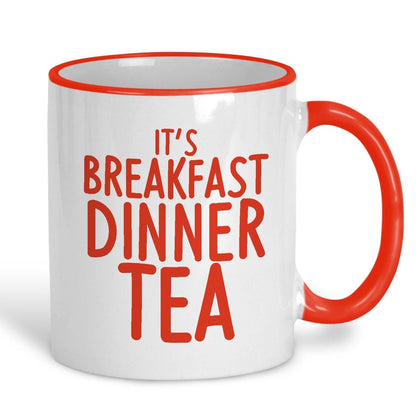 It's Breakfast Dinner Tea Mancunian Quote - Personalised Ceramic Mug