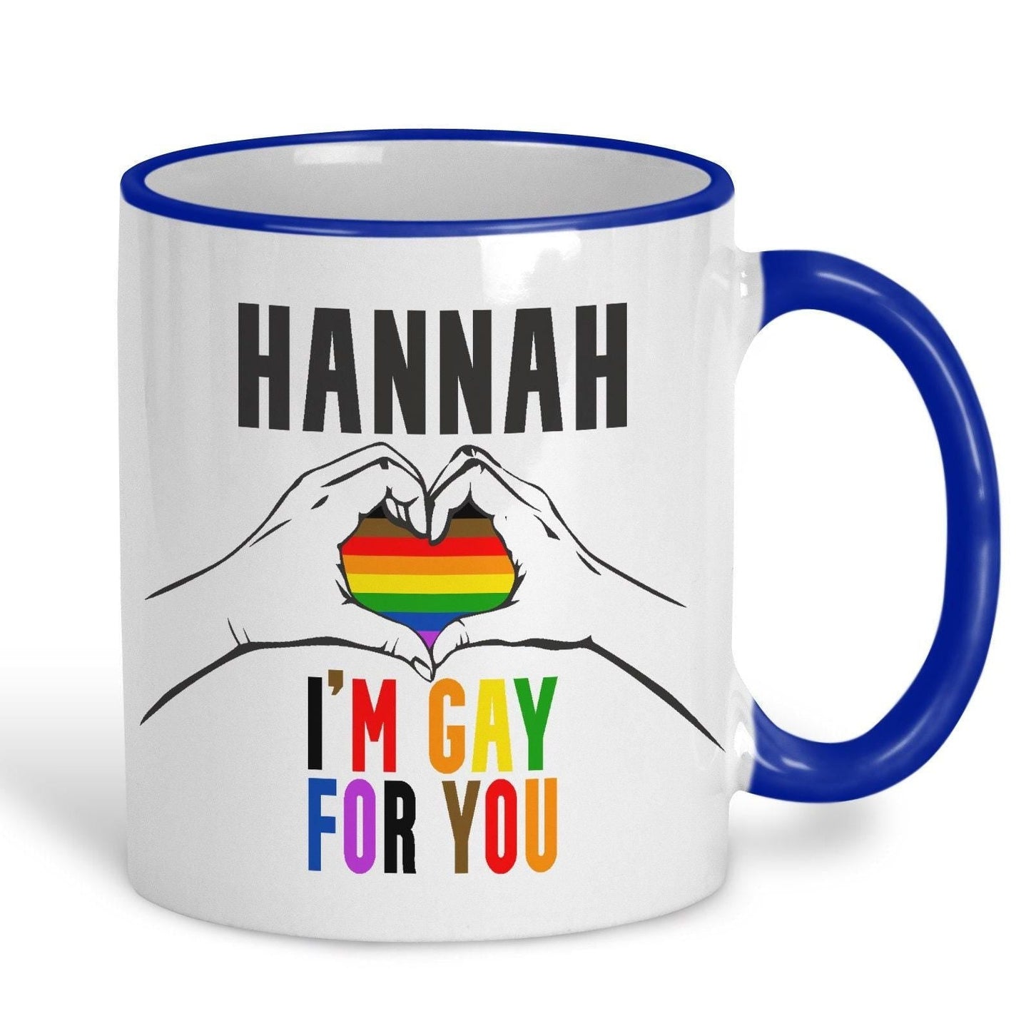 I'm Gay For You LGBTQ+ Pride Rainbow Flag Personalised Mug Valentine's Day Boyfriend Girlfriend Gift Partner Love