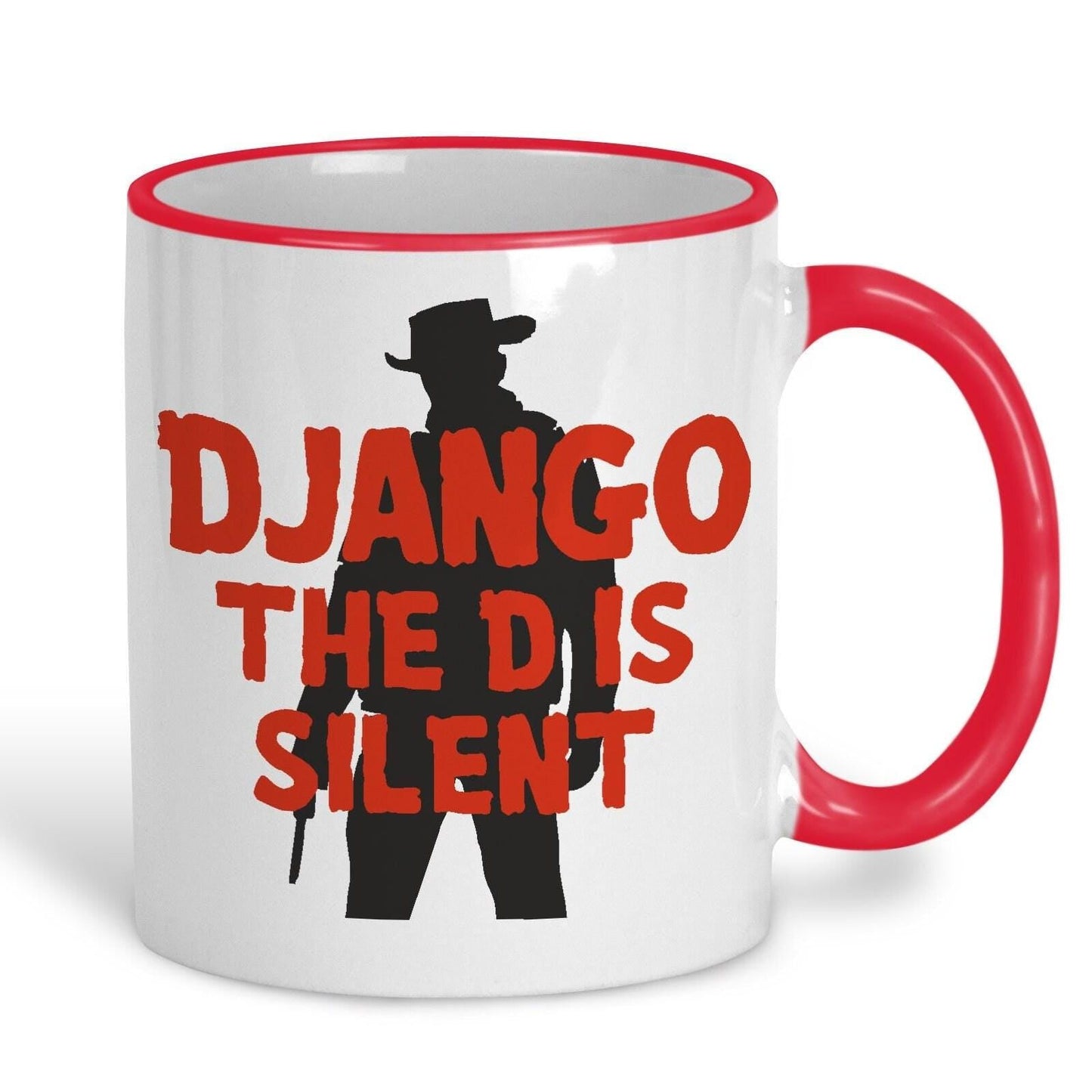 Django Unchained "The D Is Silent" Quentin Tarantino Western Jamie Fox Mug
