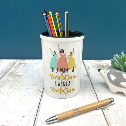 Hamilton Revolution Revelation Lin Manuel Miranda Positivity Pencil Pen Pot Stationary Gift