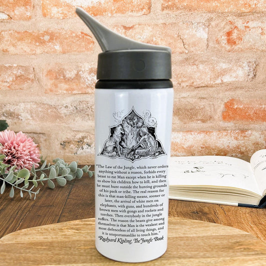 Jungle Book by Rudyard Kipling Classic Literature Water Bottle Reader Gift
