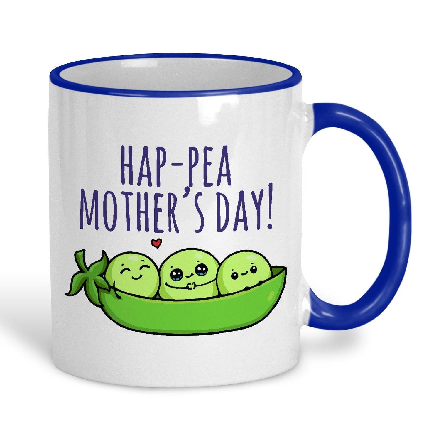 Hap-Pea Mother's Day Pun Funny Personalised Ceramic Mug