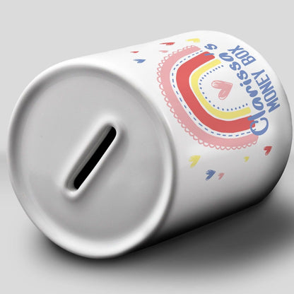 Rainbow Ceramic Money Box - Personalised Gift