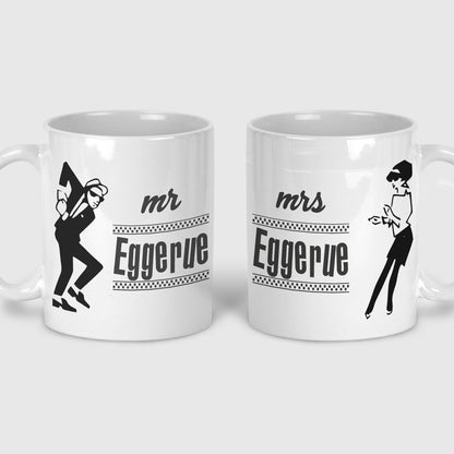 Ska Mr & Mrs Mug Set Two Tone Music Reggae Personalised Wedding Anniversary Gift Skank