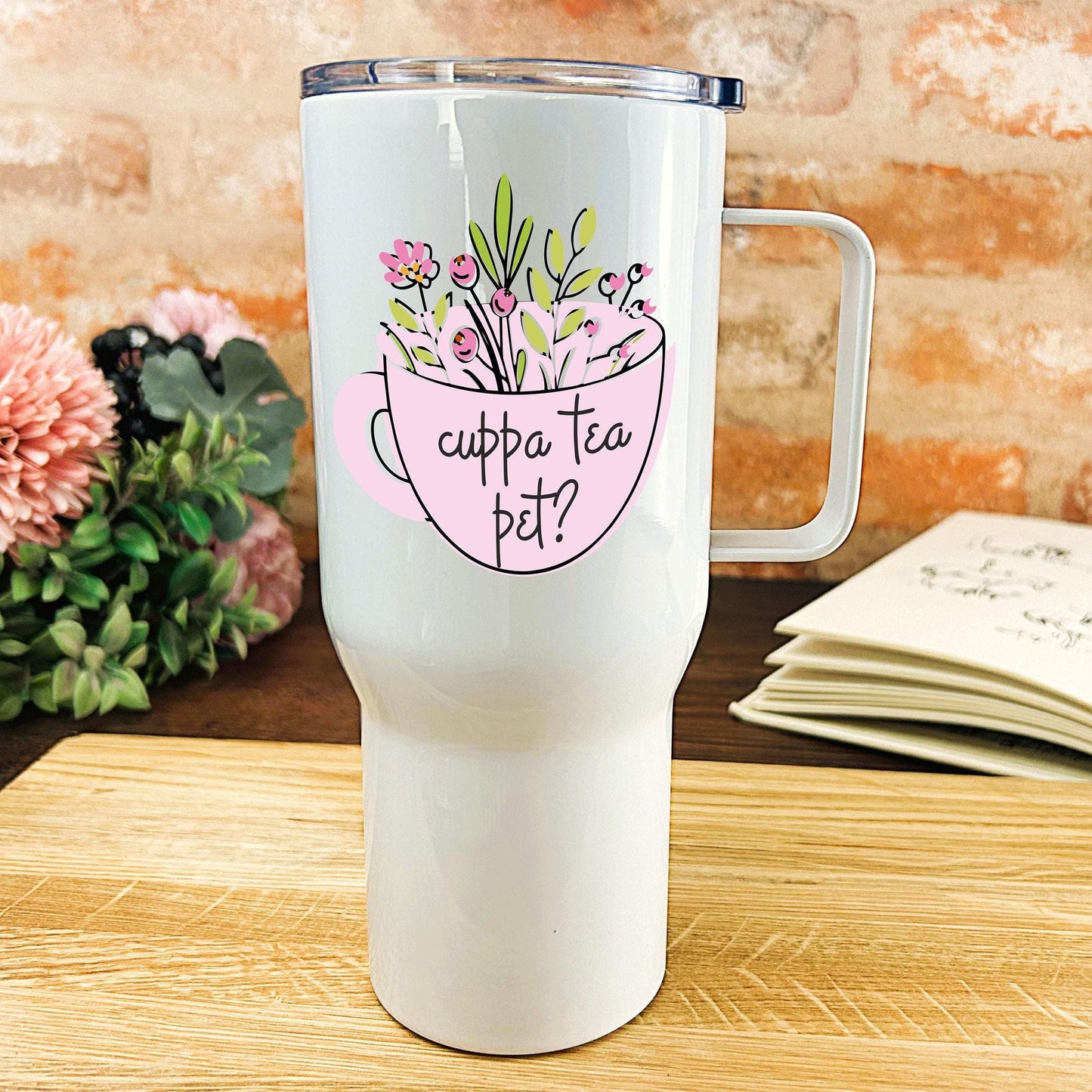 Cuppa Tea Pet? - Newcastle Geordie Dialect - Personalised Travel Mug