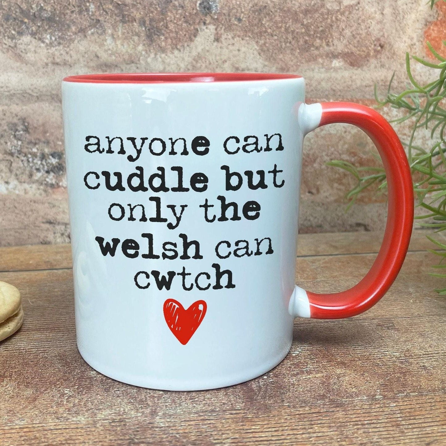 Cwtch Anyone Can Cuddle - Welsh Language Dialect - Personalised Ceramic Mug