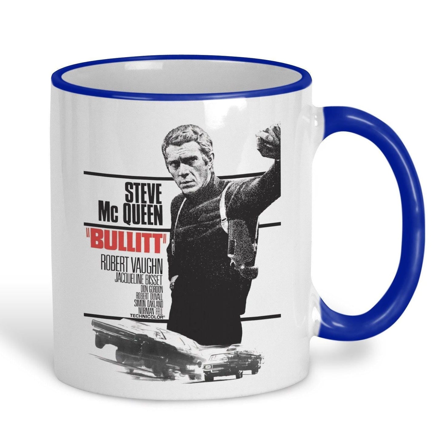 Bullitt 1968 Steve McQueen 60s Retro Poster Style Personalised Ceramic Mug