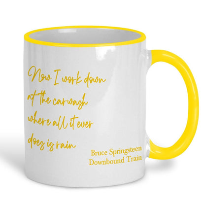 Bruce Springsteen Downbound Train 80s Personalised Mug