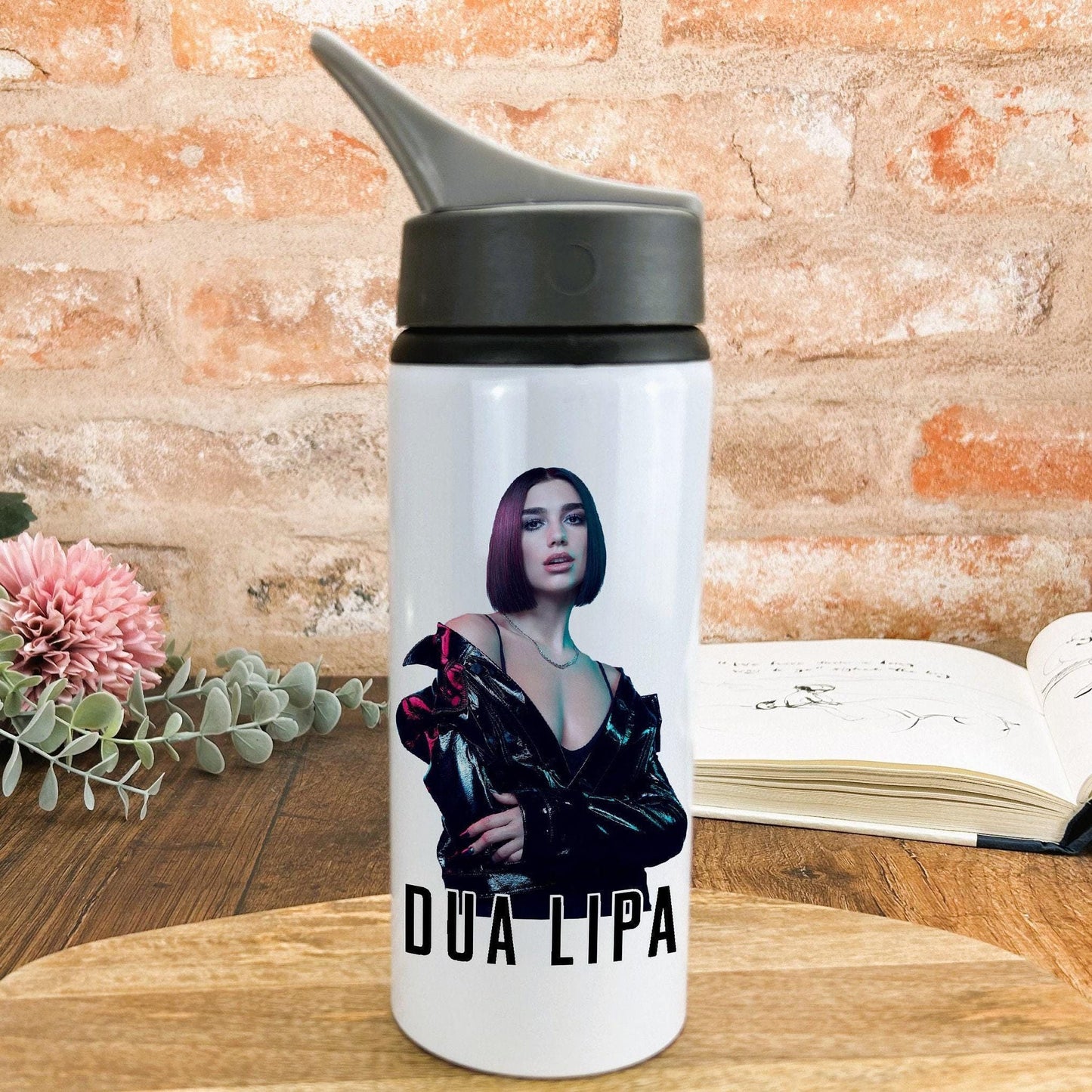 Dua Lipa Music Singer Album Personalised Water Bottle Gift
