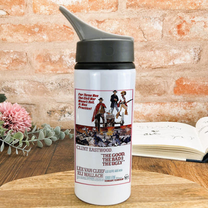 The Good The Bad The Ugly 1966 Clint Eastwood 60s Retro Movie Poster Water Bottle