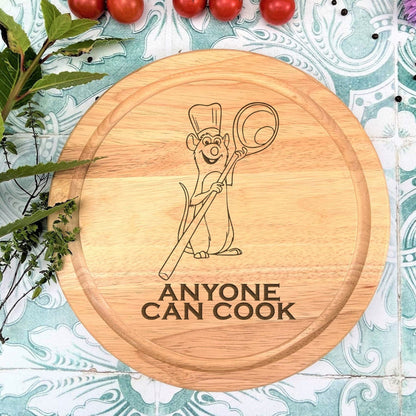 a cutting board with a cartoon of a dog holding a tennis racquet