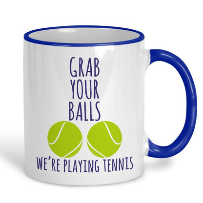 Grab Your Balls Tennis Personalised Sport Mug