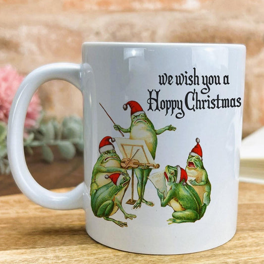 Frog Carollers Christmas Gift Personalised Ceramic Mug