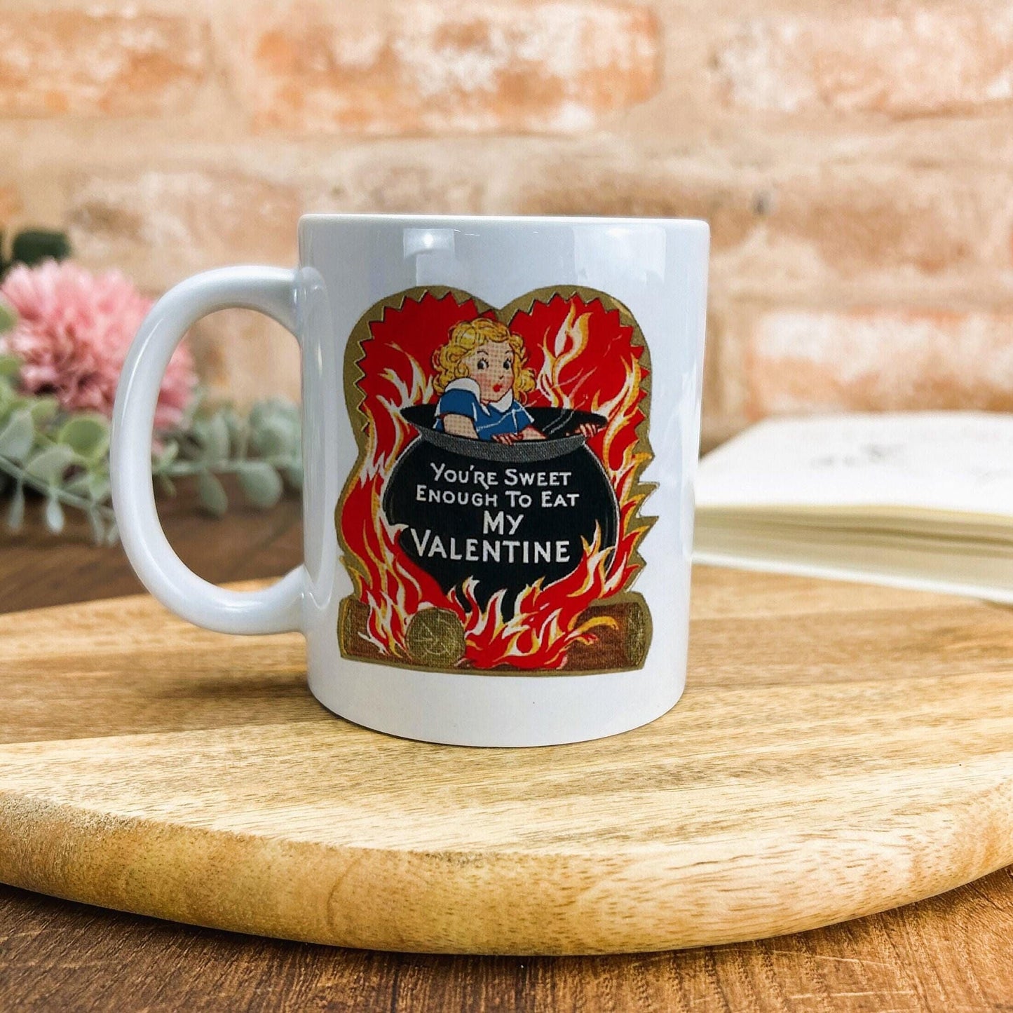Sweet Enough To Eat Valentine's Day Mug Retro Design
