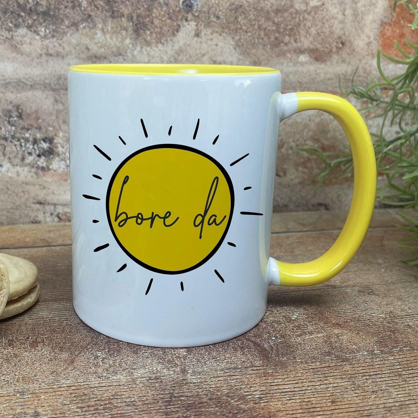 Bore Da Good Morning - Welsh Language Dialect - Personalised Ceramic Mug