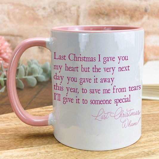 Last Christmas Wham! George Michael Christmas Song Lyrics Mug