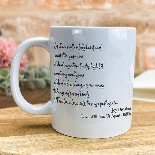 Joy Division Love Will Tear Us Apart Mug