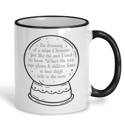 White Christmas Song Lyrics Personalised Ceramic Mug