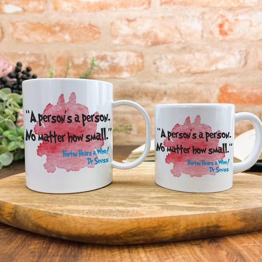 Horton Hears a Who Dr Seuss Small Person Children's Book Quote Literature Personalised Gift Mug Polymer First Unbreakable