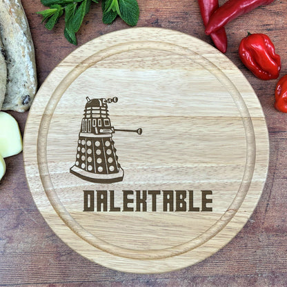 a wooden plate with a picture of a dalent on it