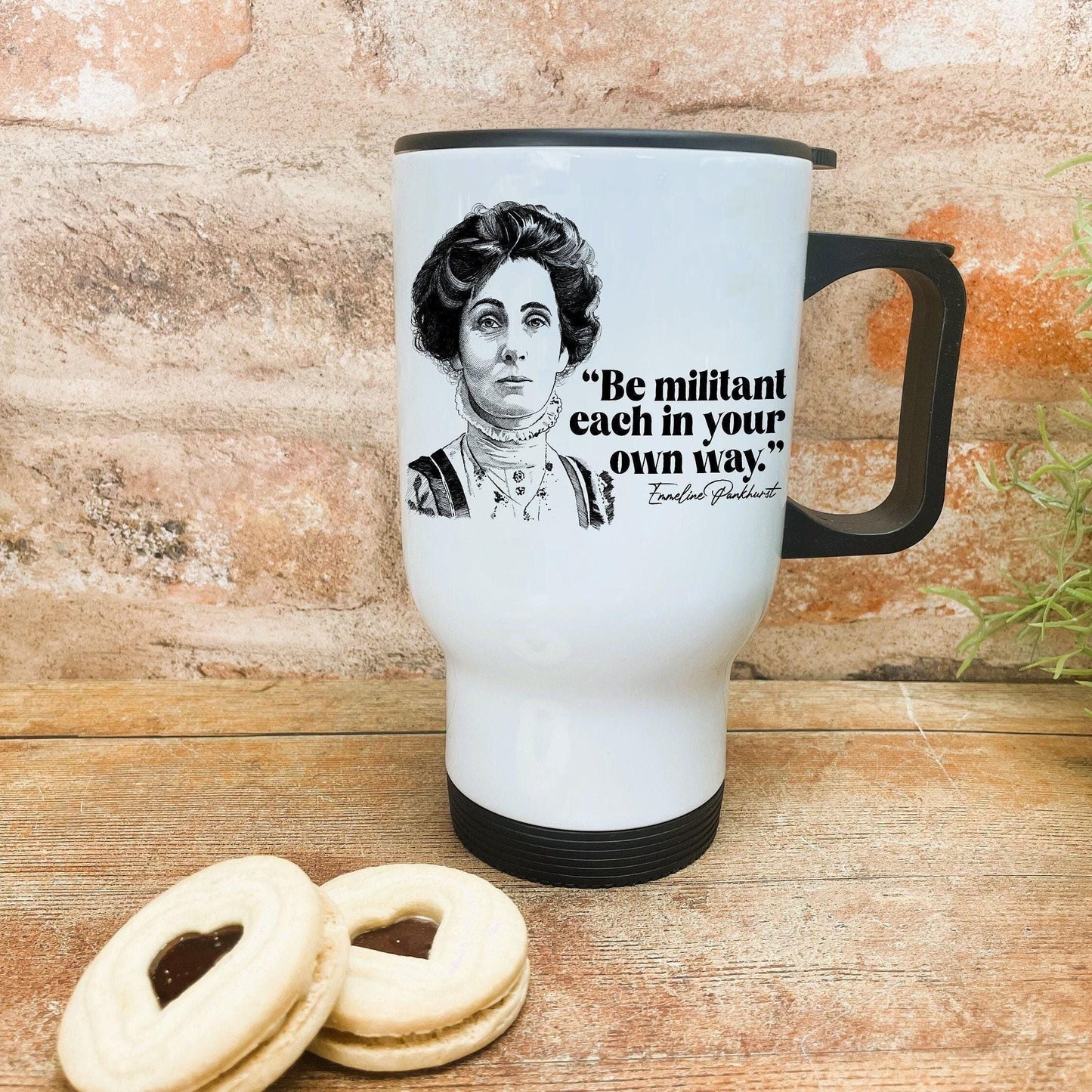 Emmeline Pankhurst Quote - Personalised Travel Mug