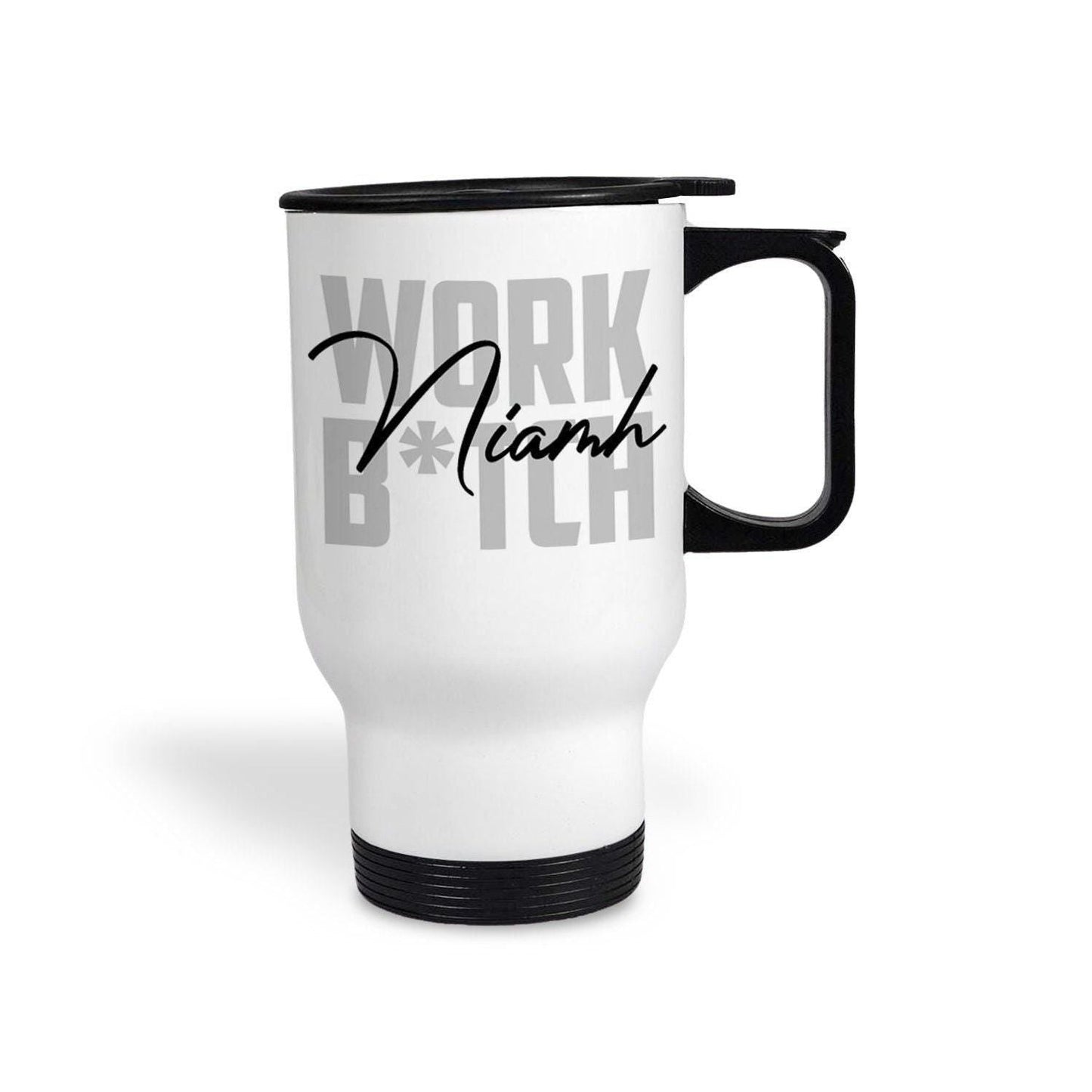 Work B*tch Britney Spears Quote Personalised Travel Mug