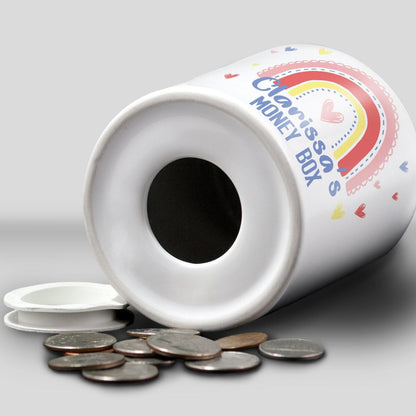 Rainbow Ceramic Money Box - Personalised Gift