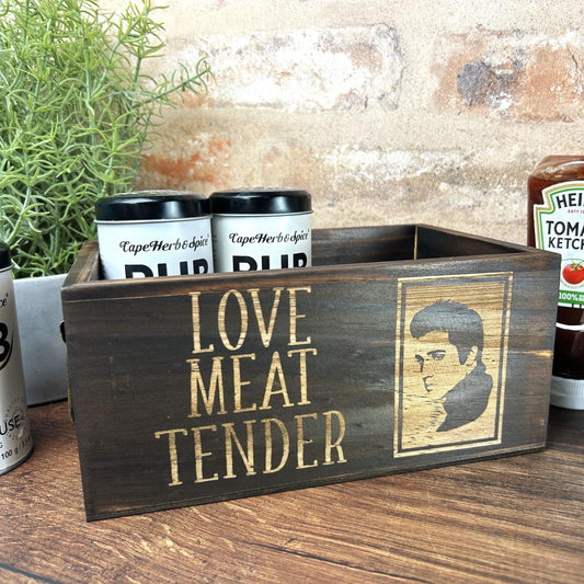 Elvis Love Meat Tender Kitchen Tidy / Caddy - Funny Cooking Gift - Present Kitchen Decor Housewarming - Christmas Birthday Elvis Presley Fan