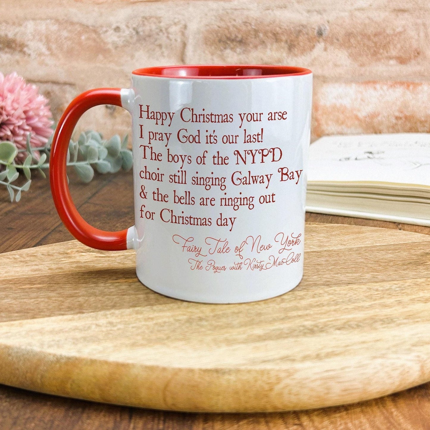 The Pogues Fairytale of New York Christmas Song Lyrics Personalised Ceramic Mug