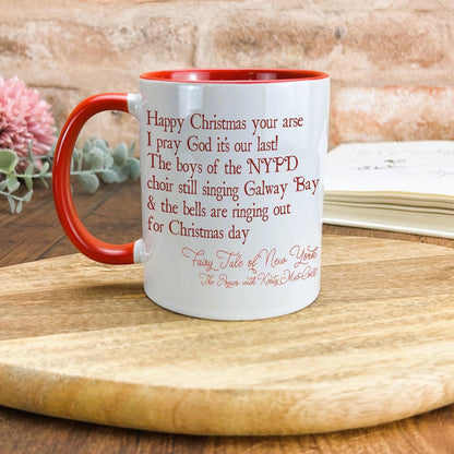 The Pogues Fairytale of New York Christmas Song Lyrics Personalised Ceramic Mug