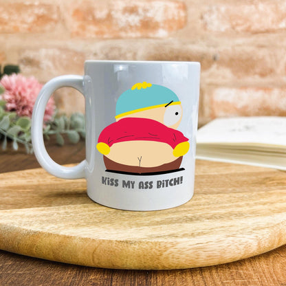 Cartman Kiss My Ass South Park Character Personalised Ceramic Gift Mug