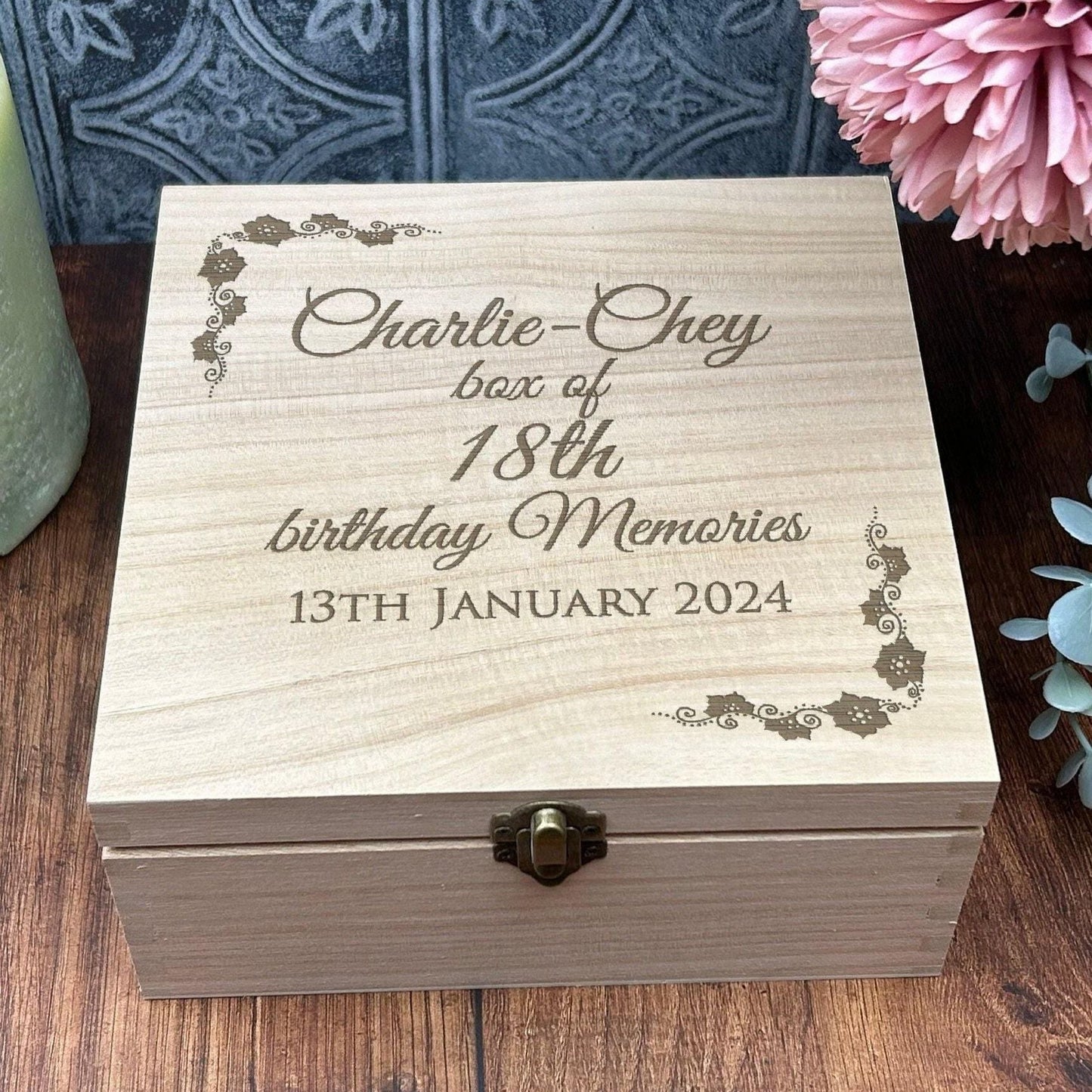Birthday Wooden Memory Keepsake Box Personalised Gift