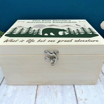 Travel Memory Box - Keepsake Store for Adventurers + Explorers Personalised Gift