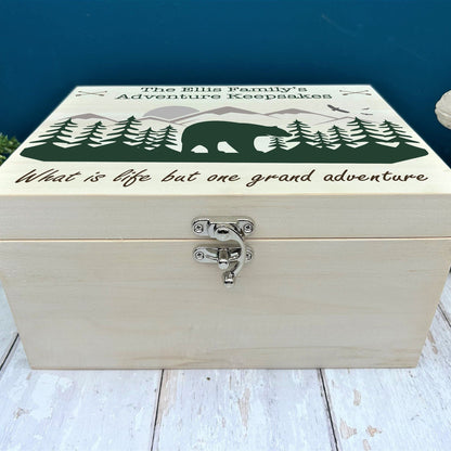 Travel Memory Box - Keepsake Store for Adventurers + Explorers Personalised Gift
