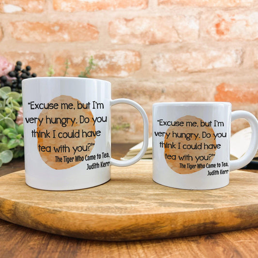 The Tiger Who Came to Tea Judith Kerr Quote Literature Personalised Gift Mug Polymer First Unbreakable