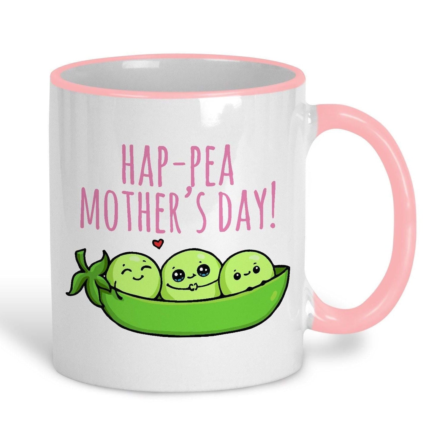 Hap-Pea Mother's Day Pun Funny Personalised Ceramic Mug