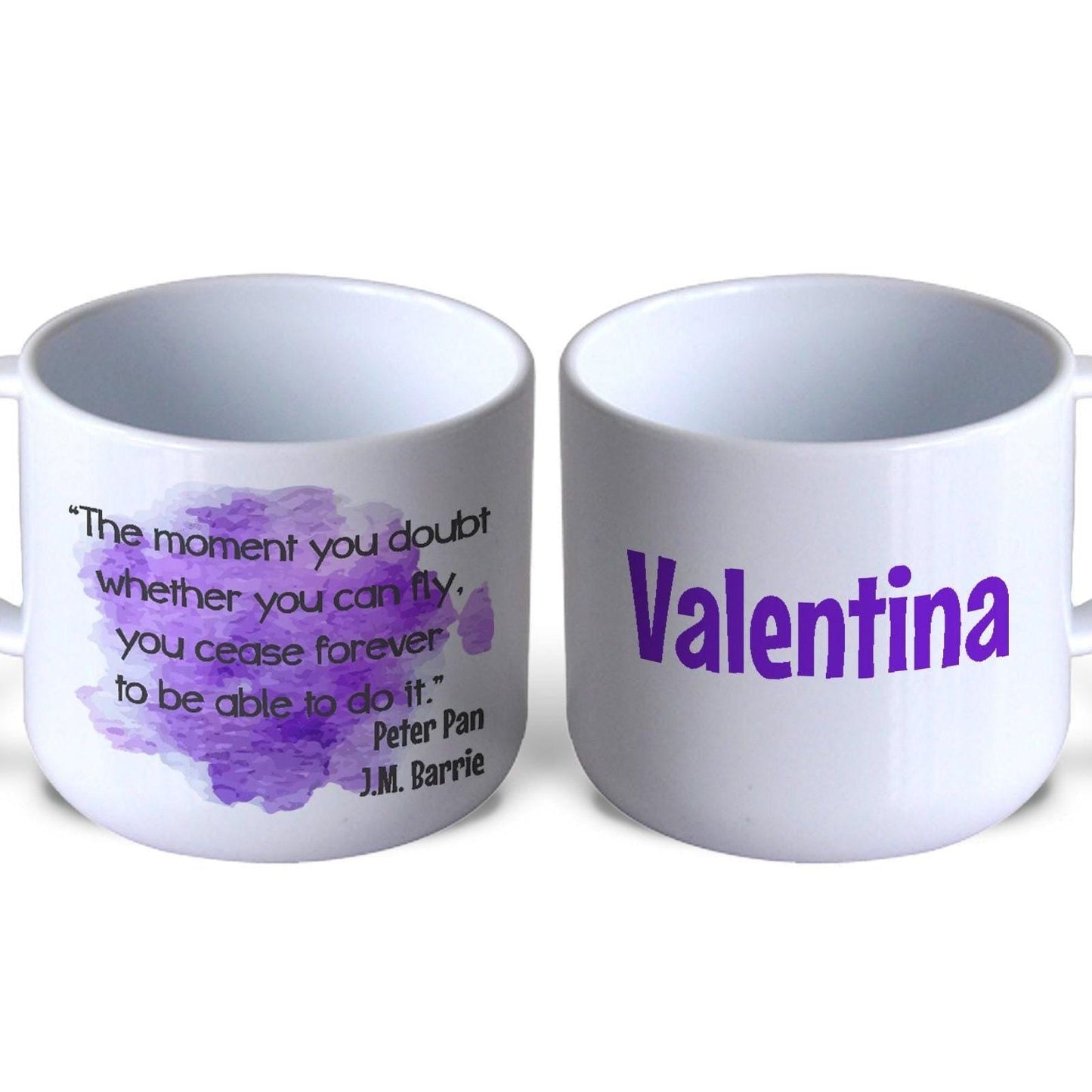 Peter Pan Believe You Can Fly Book Quote Literature Personalised Gift Mug Polymer First Unbreakable