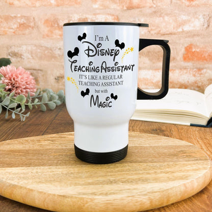 Disney TA Teaching Assistant With Magic Travel Mug Personalised Gift