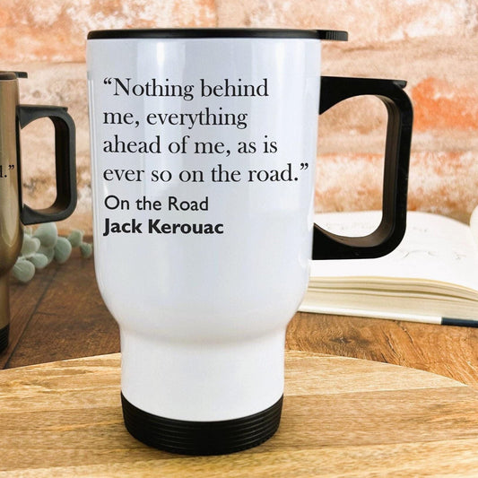 Jack Kerouac On the Road Literary Quote Travel Mug Personalised Gift