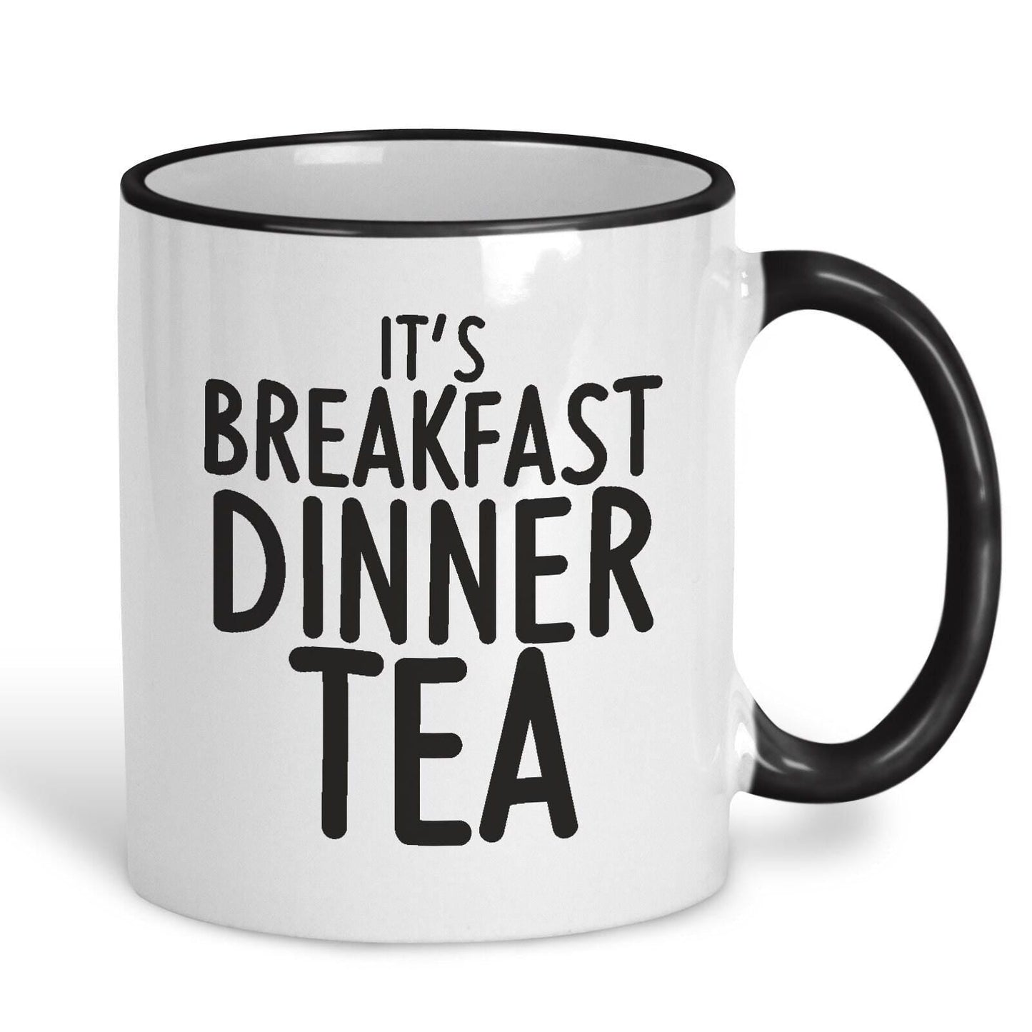 It's Breakfast Dinner Tea Mancunian Quote - Personalised Ceramic Mug
