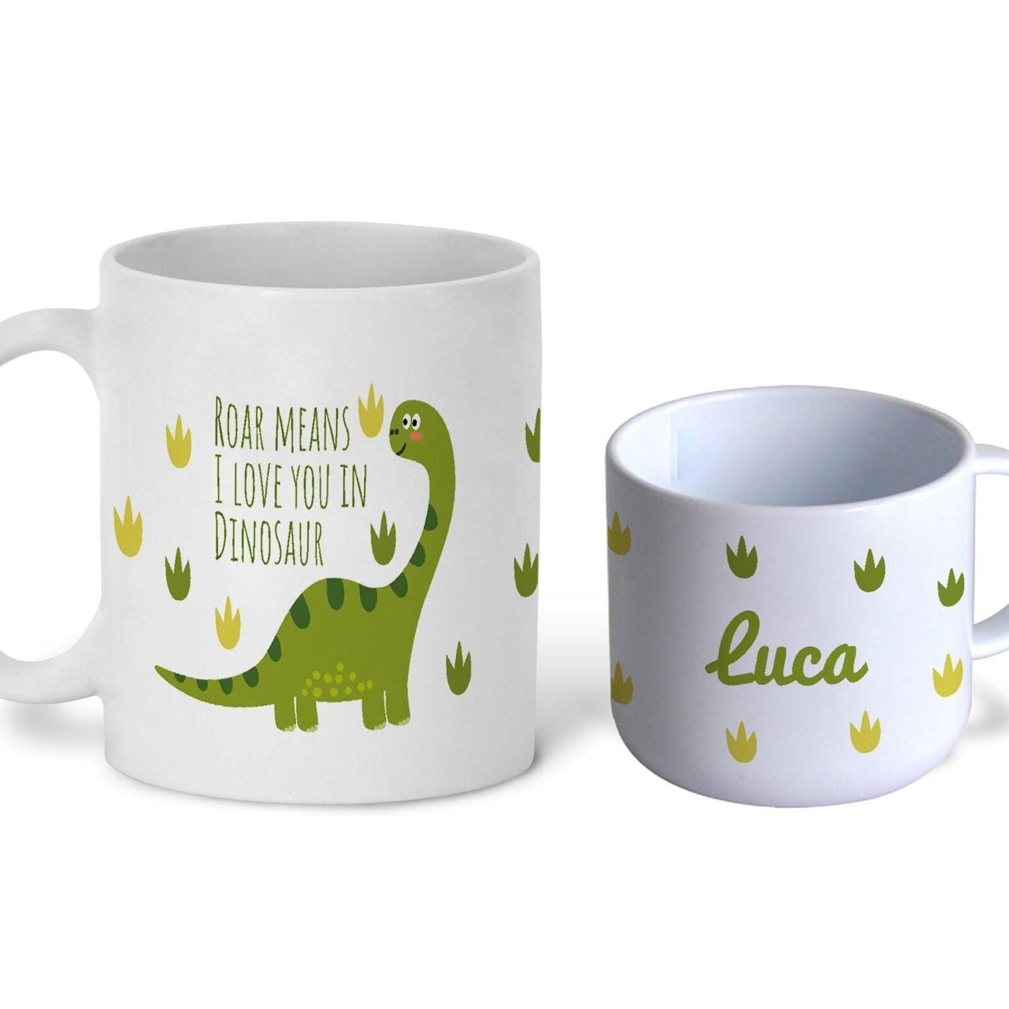 Roar Love in Dinosaur Children's Personalised Mug Unbreakable 6oz Kids Toddler Child Proof Safe