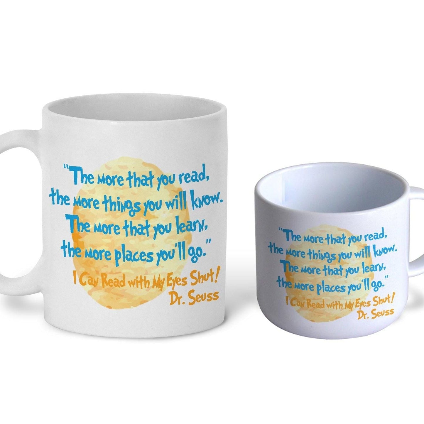 I Can Read With My Eyes Shut Dr Seuss Children's Book Quote Literature Personalised Gift Mug Polymer First Unbreakable