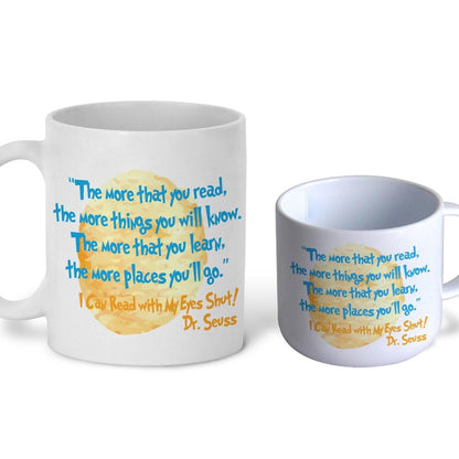 I Can Read With My Eyes Shut Dr Seuss Children's Book Quote Literature Personalised Gift Mug Polymer First Unbreakable
