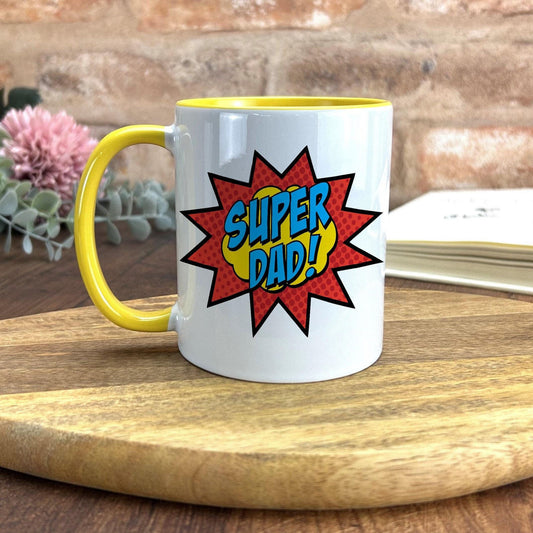 Super Dad Pow Pop Art Father's Day Personalised Mug