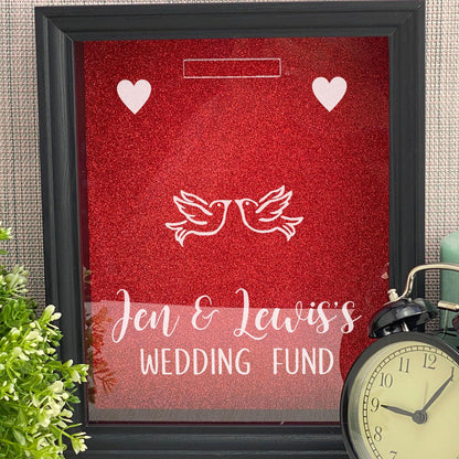 Wedding Fund Doves - Money Box - Personalised Gift - Engagement Savings