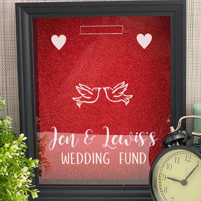 Wedding Fund Doves - Money Box - Personalised Gift - Engagement Savings