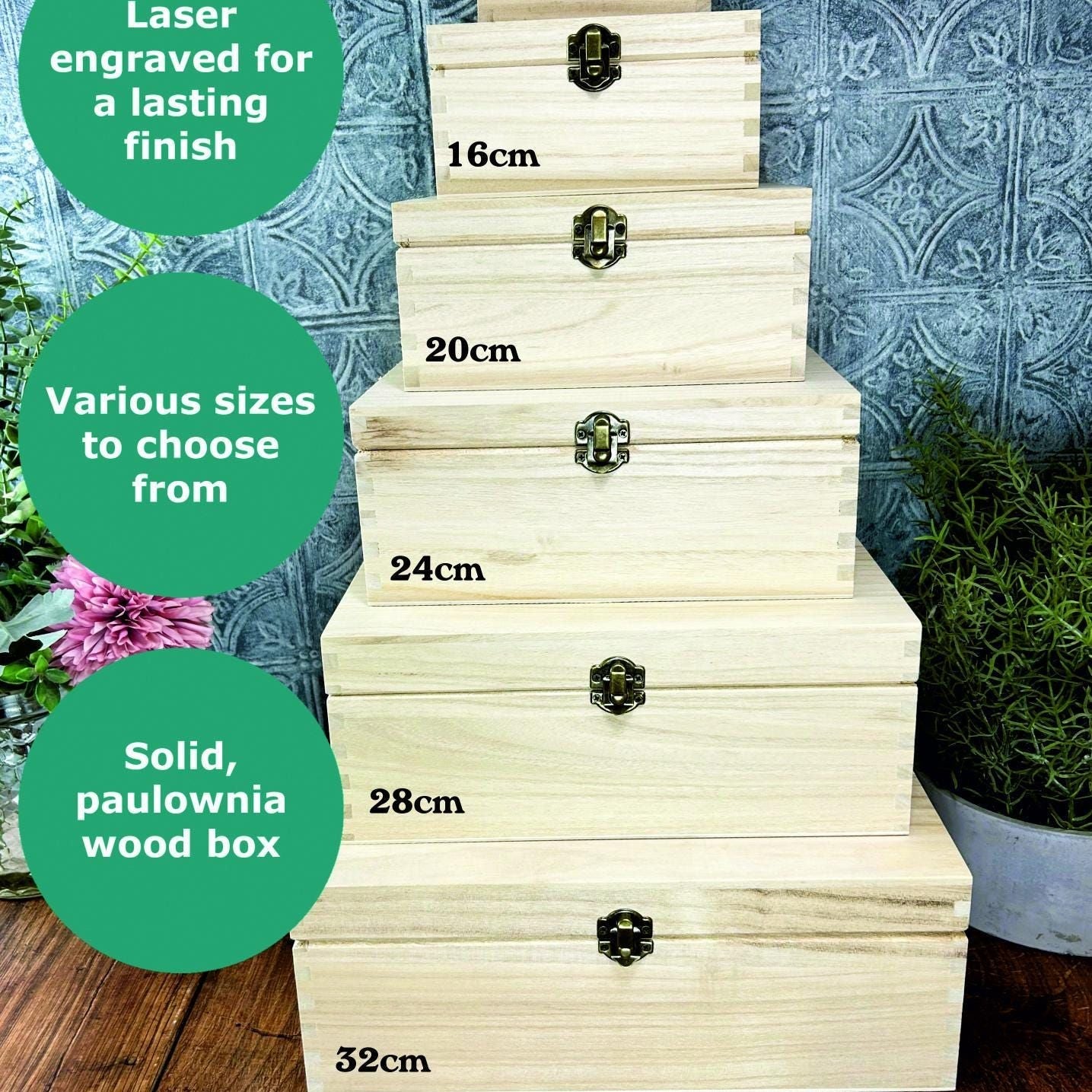 Follow Your Dreams Wooden Engraved Keepsake Box - Personalised Positivity Gift